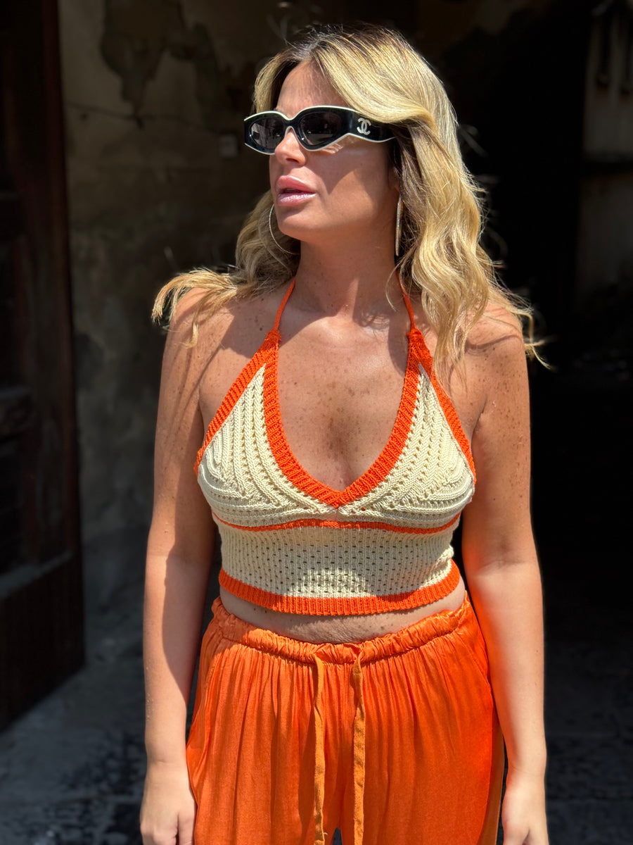 Top in filo Arancio