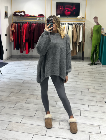 Leggings Paola Grigio con staffa