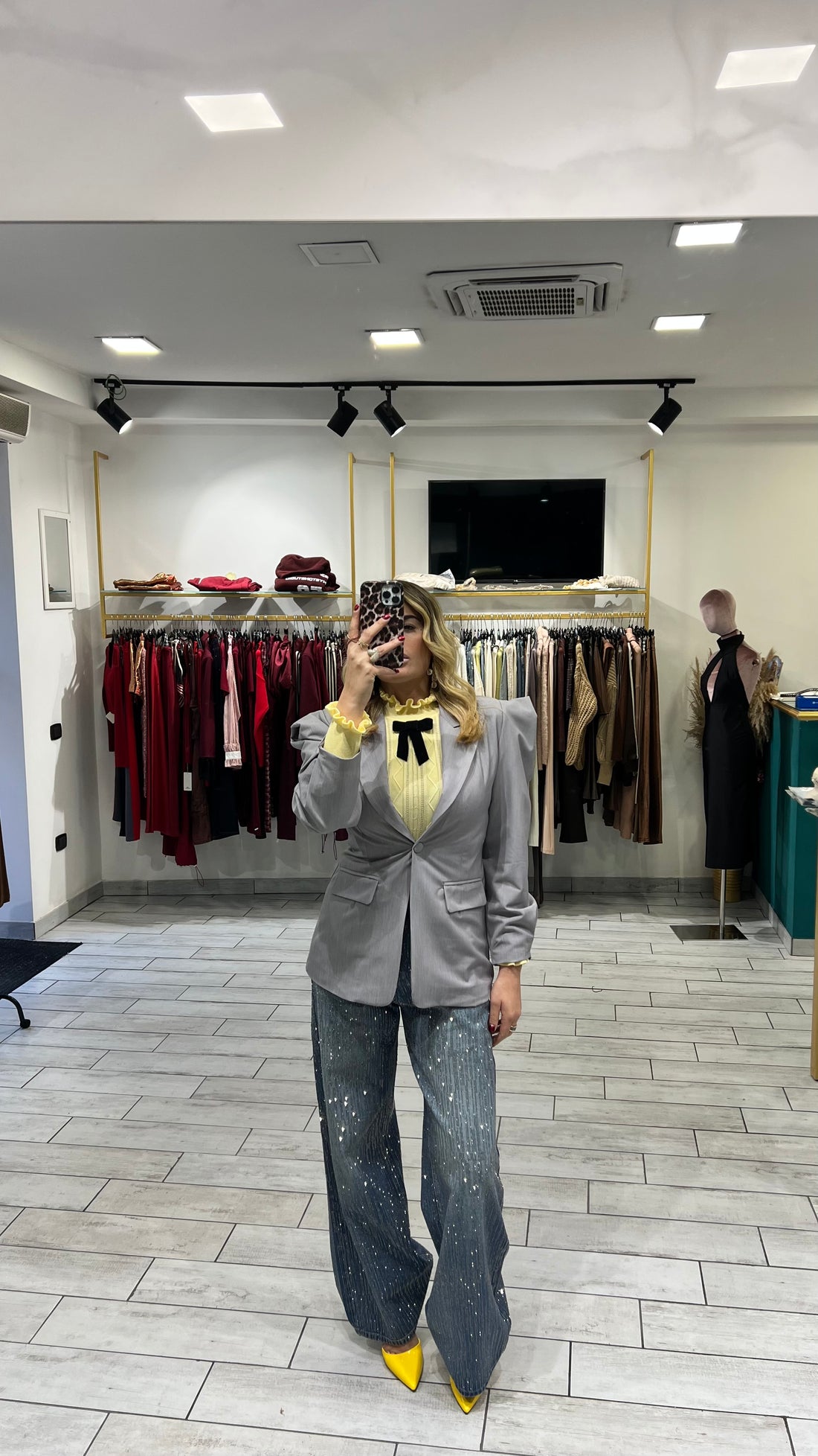 Giacca Shoulder Grigia