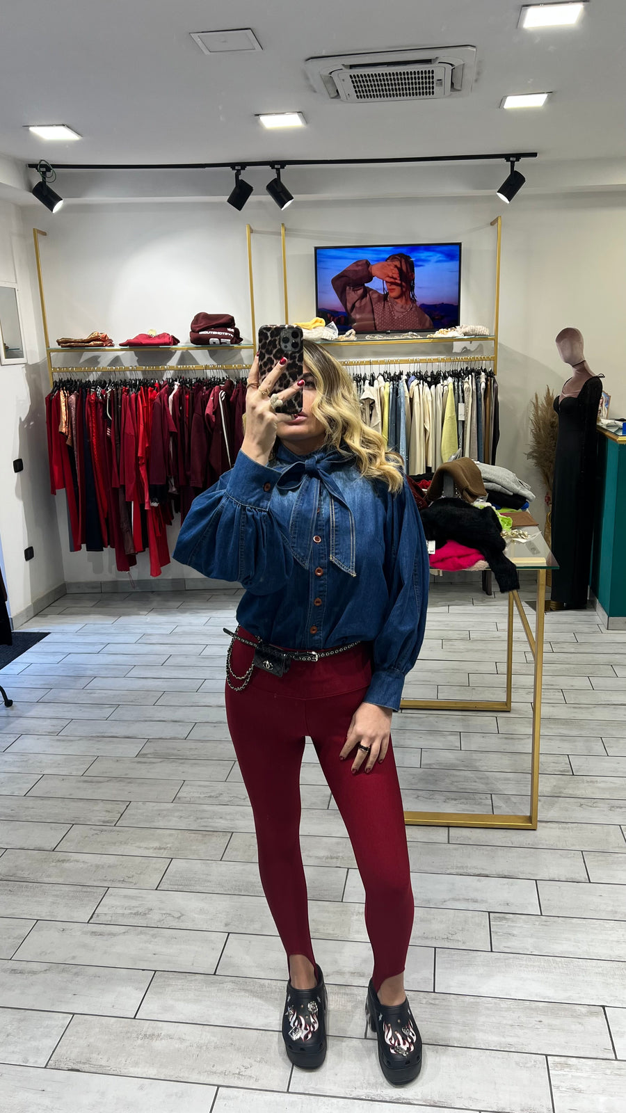 Leggings Chiara Bordo con staffa