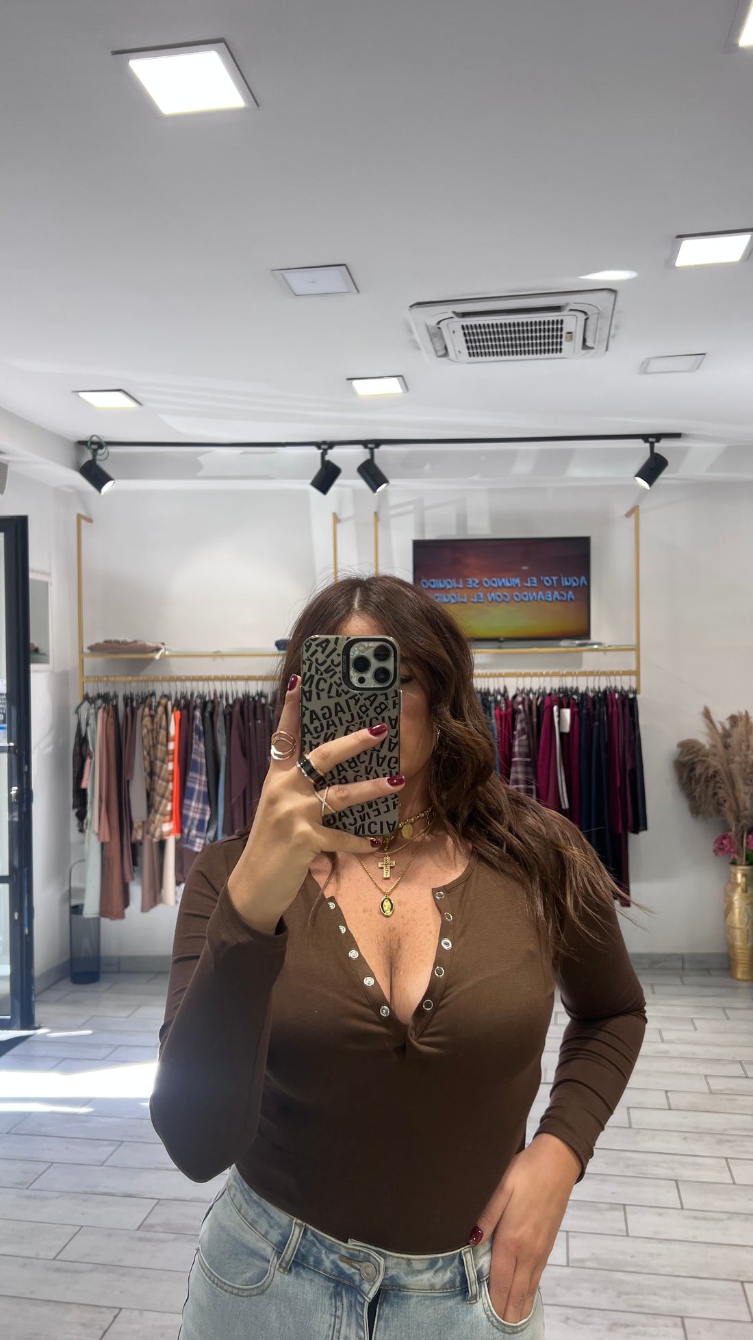 Maglia Serafina Marrone
