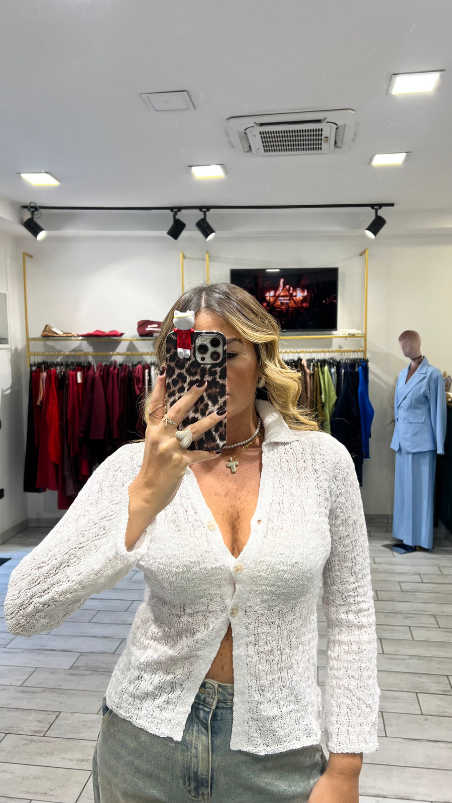 Maglia Sienna in filo Bianca