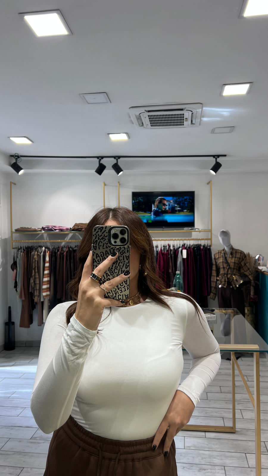 Maglia Carly a girocollo Bianca