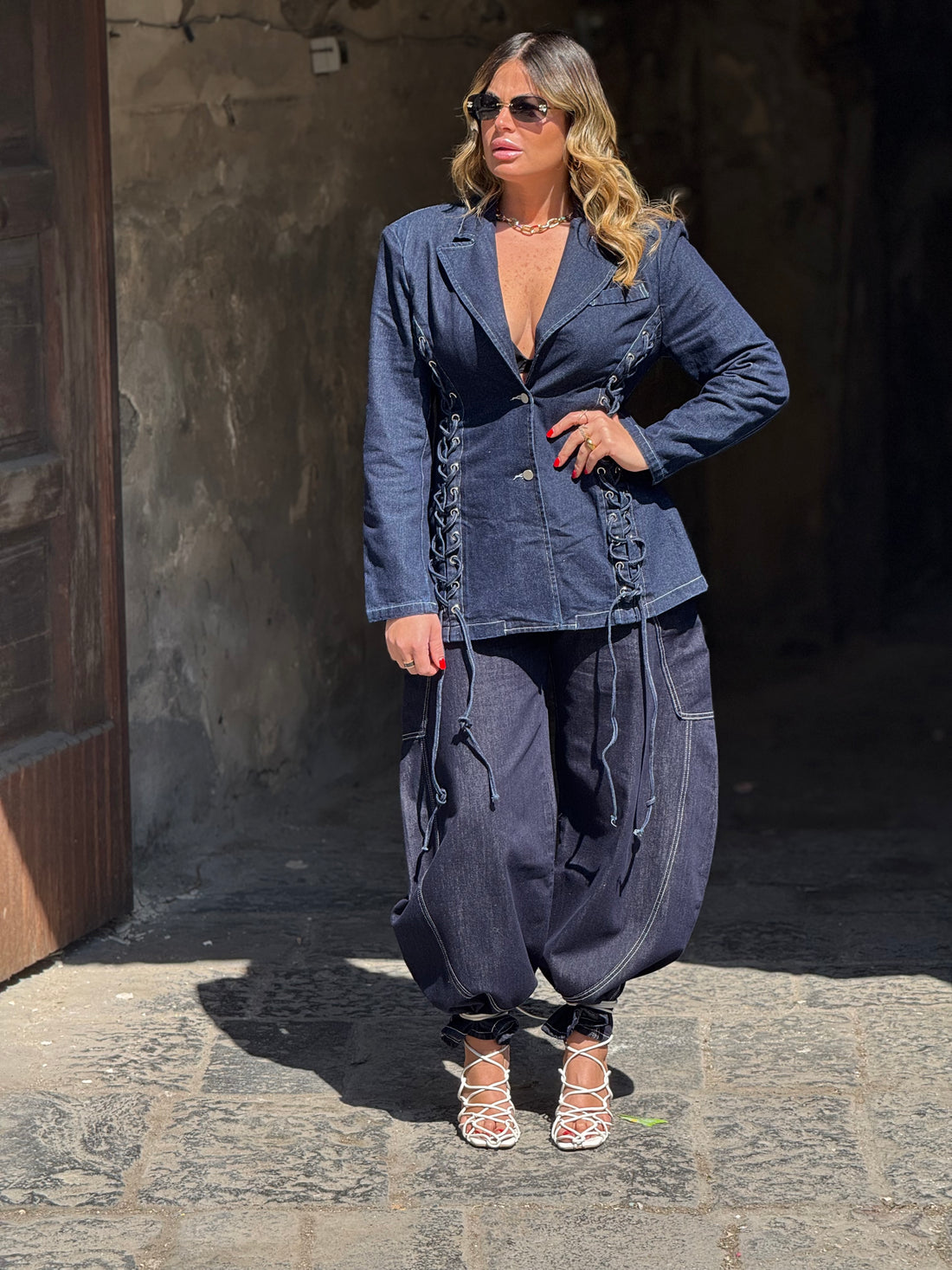 Giacca Net in denim