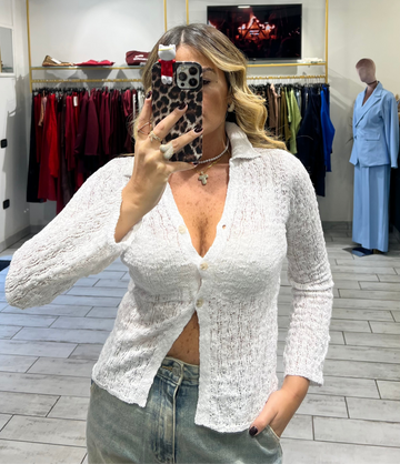 Maglia Sienna in filo Bianca