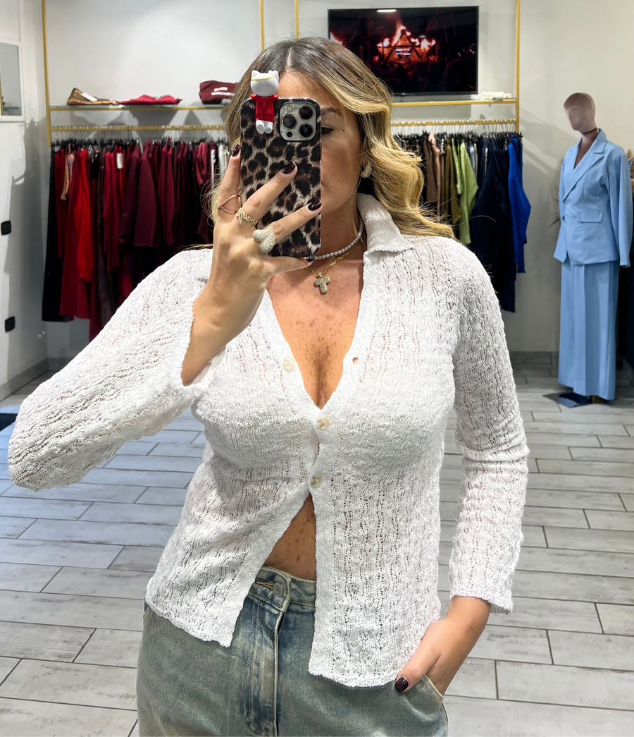 Maglia Sienna in filo Bianca