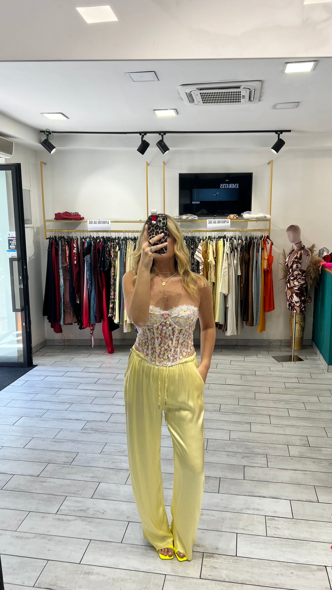 Pantalone Satin Giallo