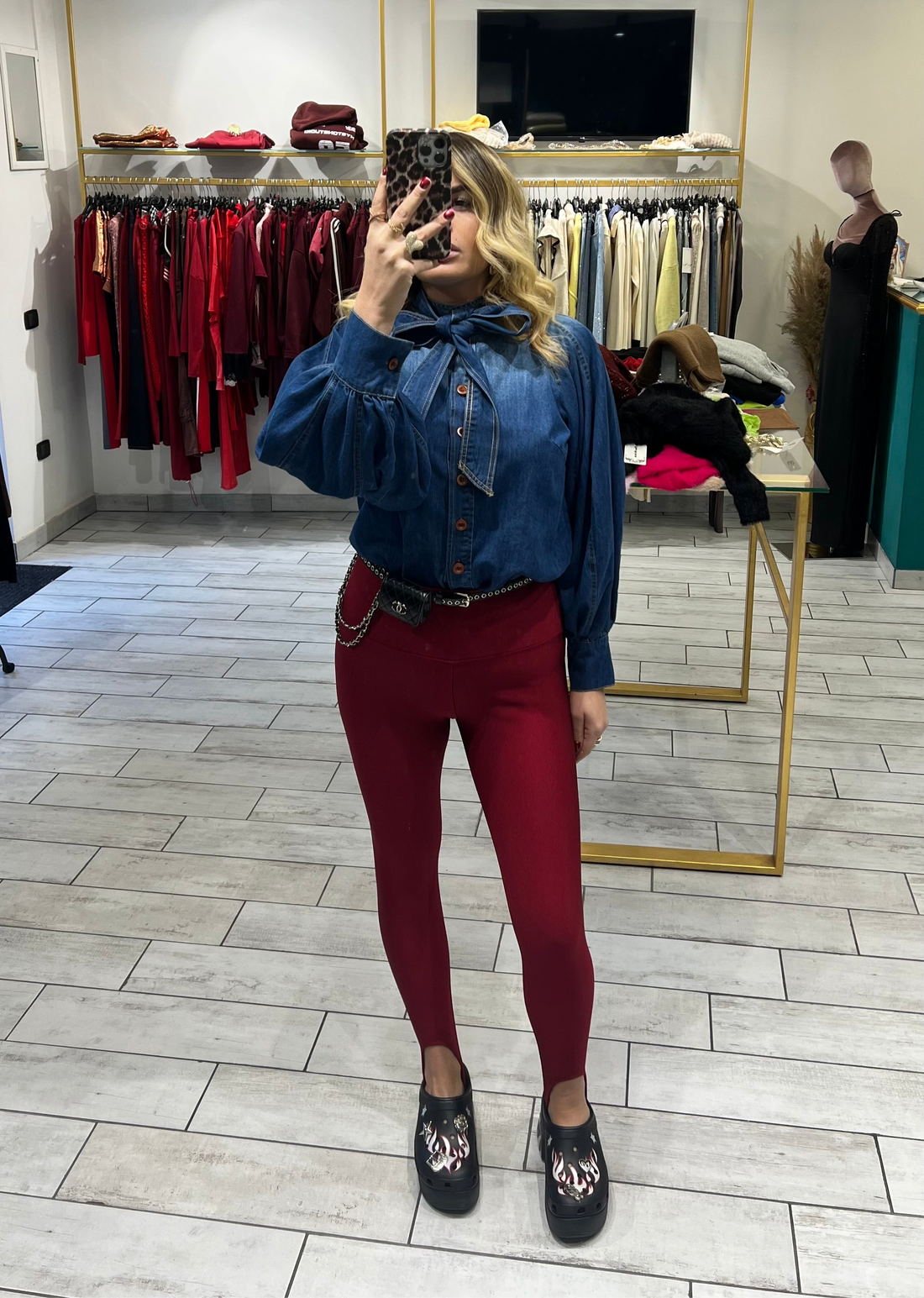 Leggings Chiara Bordo con staffa