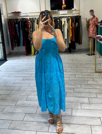Dress Syl Turchese in pizzo San Gallo