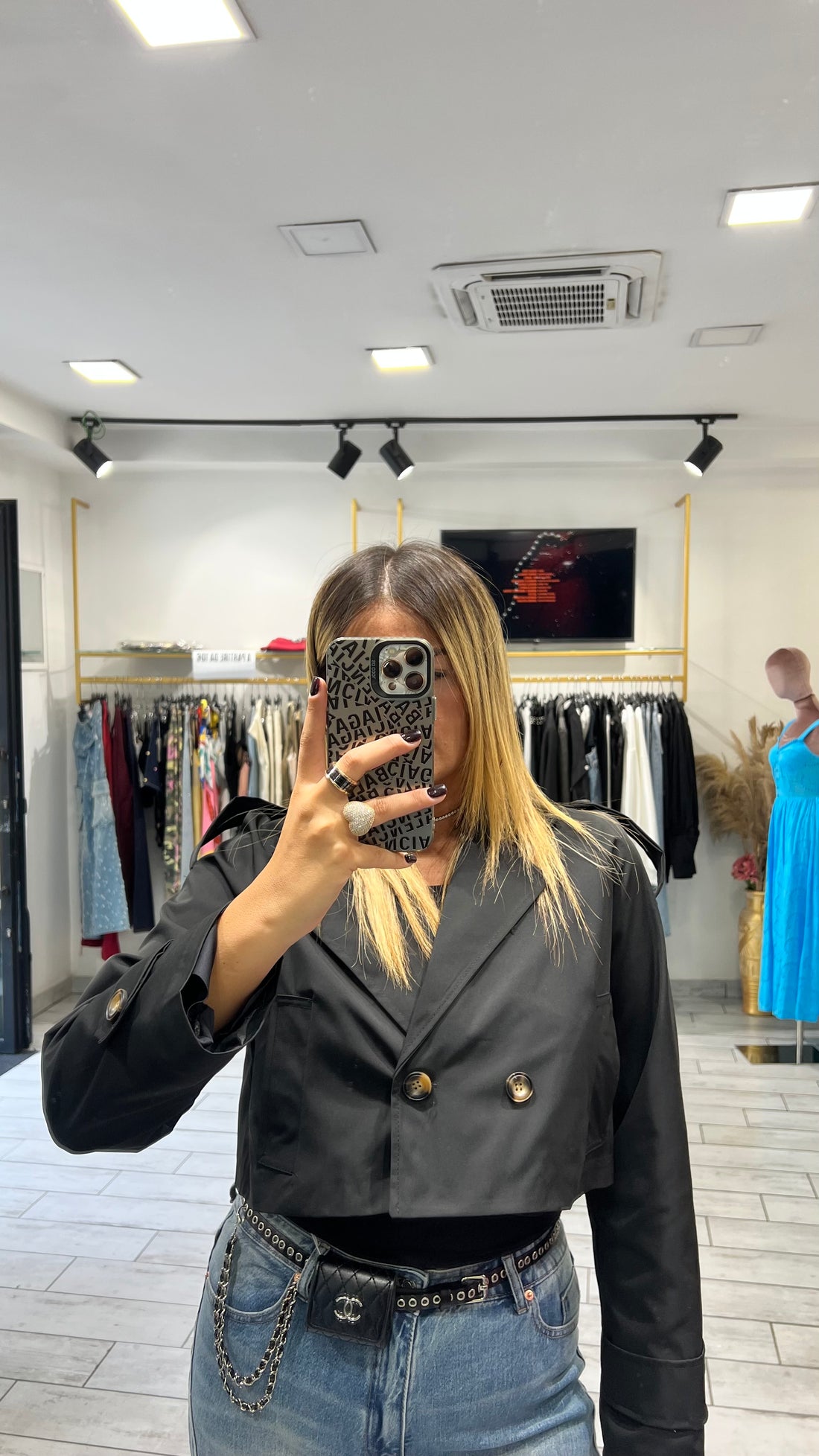 Trench Crop Mity Nero