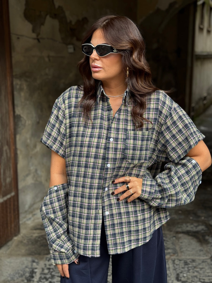 Camicia Willy Verde/Blu