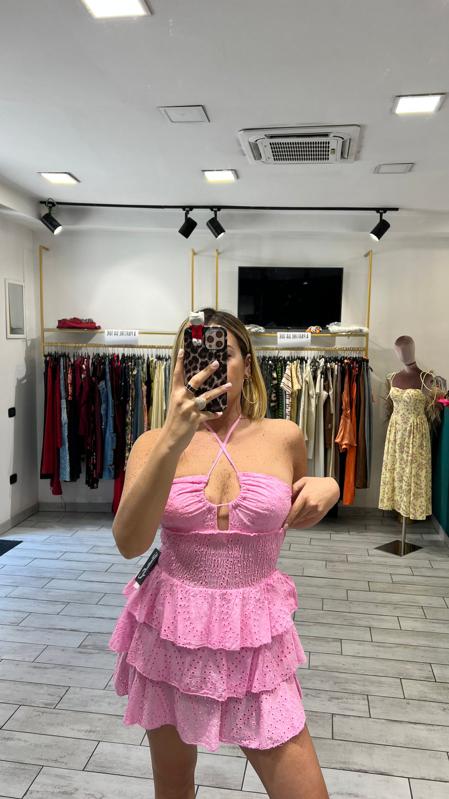Mini Dress San Gallo Rosa
