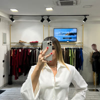 Camicia a incrociatina Bianca