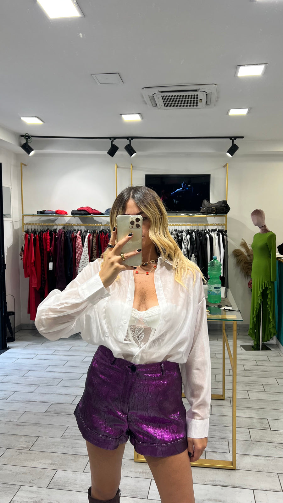 Pantaloncino Miami Viola/Oro