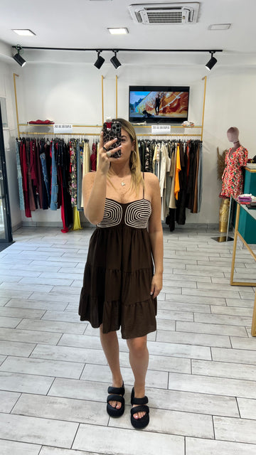 Dress Olga Marrone