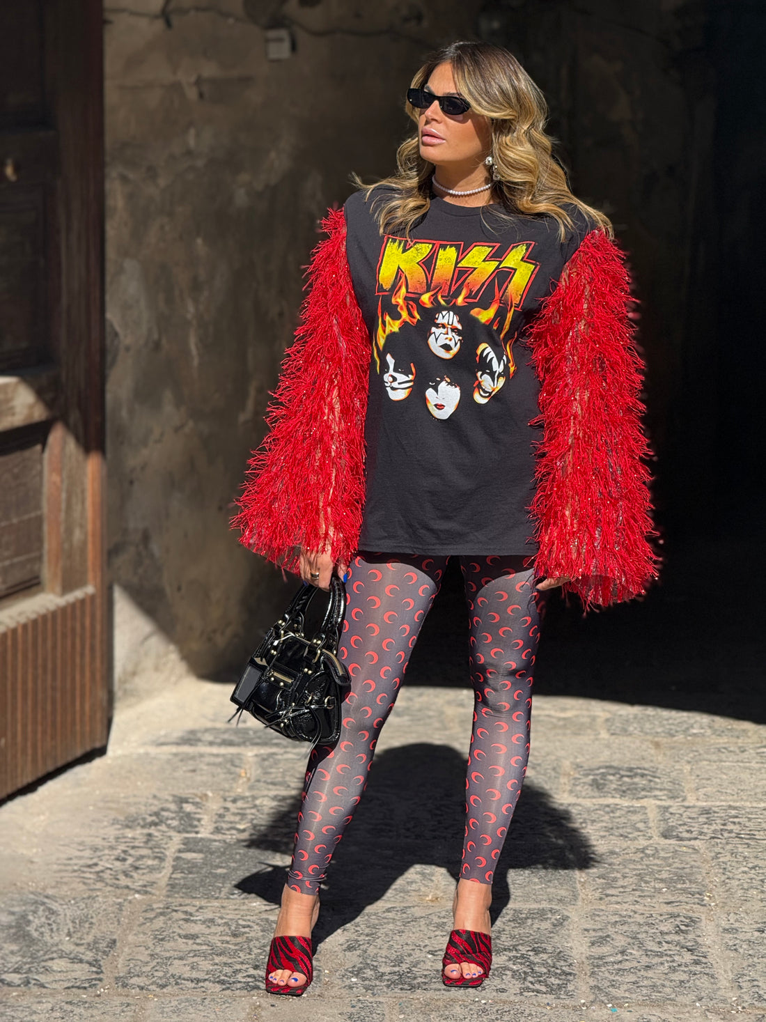 T-Shirt Rock Kiss Pompon