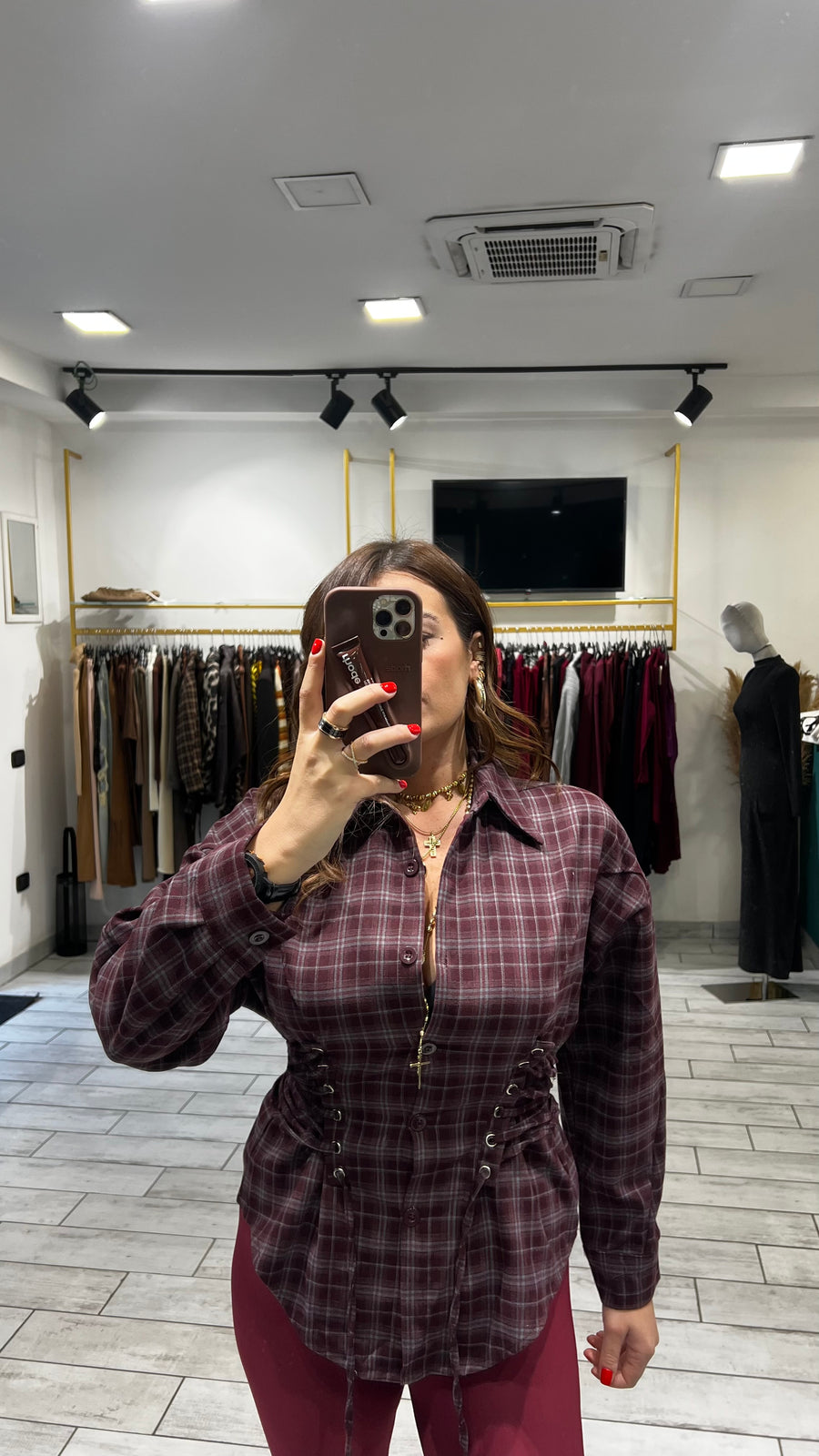 Camicia Kamilah Bordo