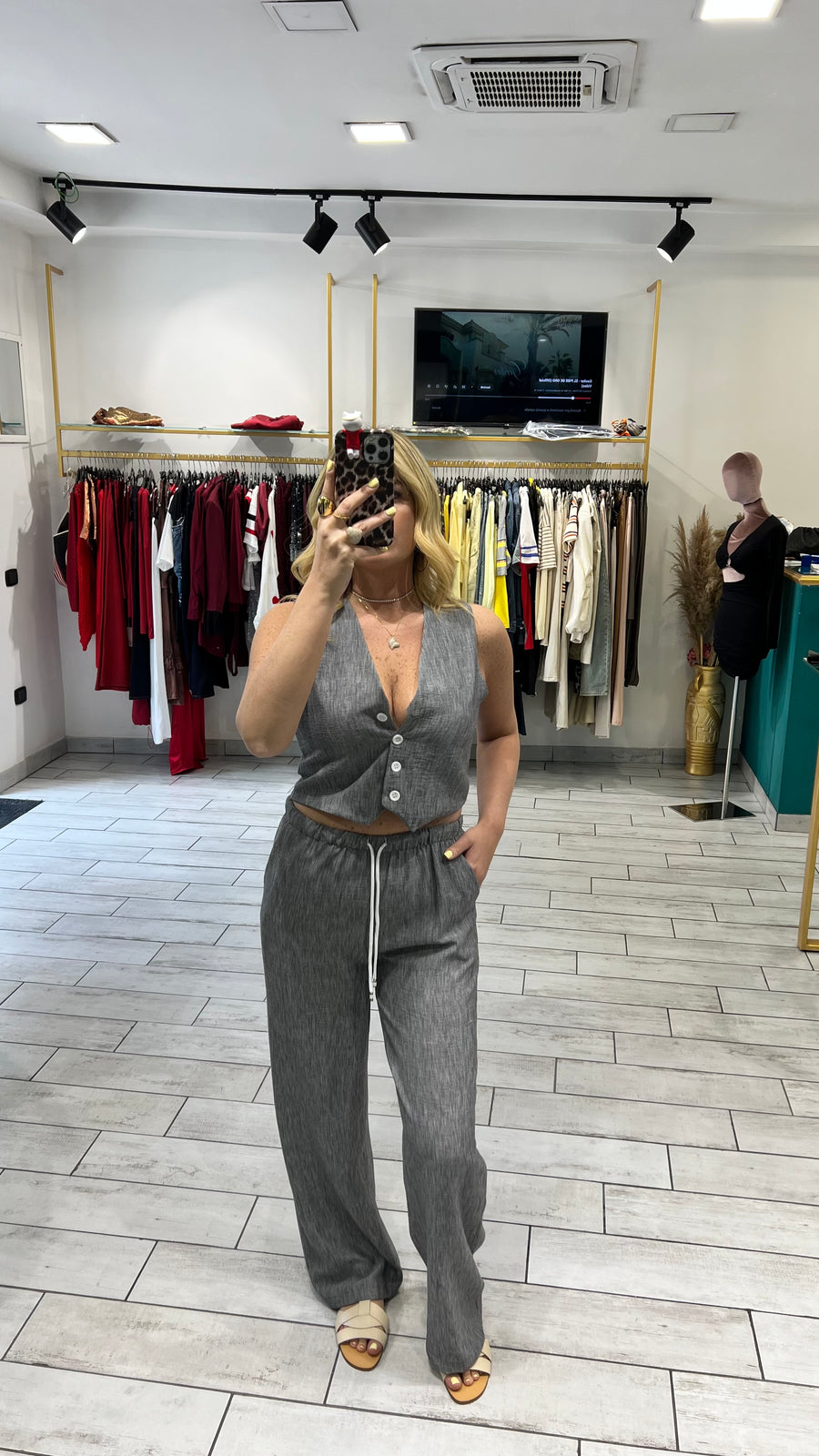 Coordinato Nicole Grigio Bruciato