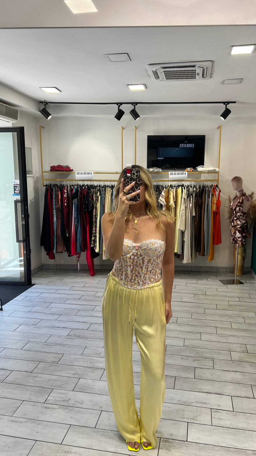 Pantalone Satin Giallo
