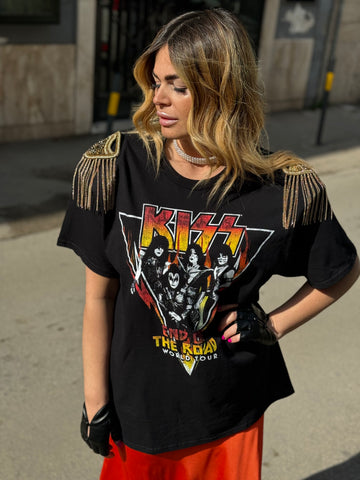 T-Shirt Rock Kiss Fire