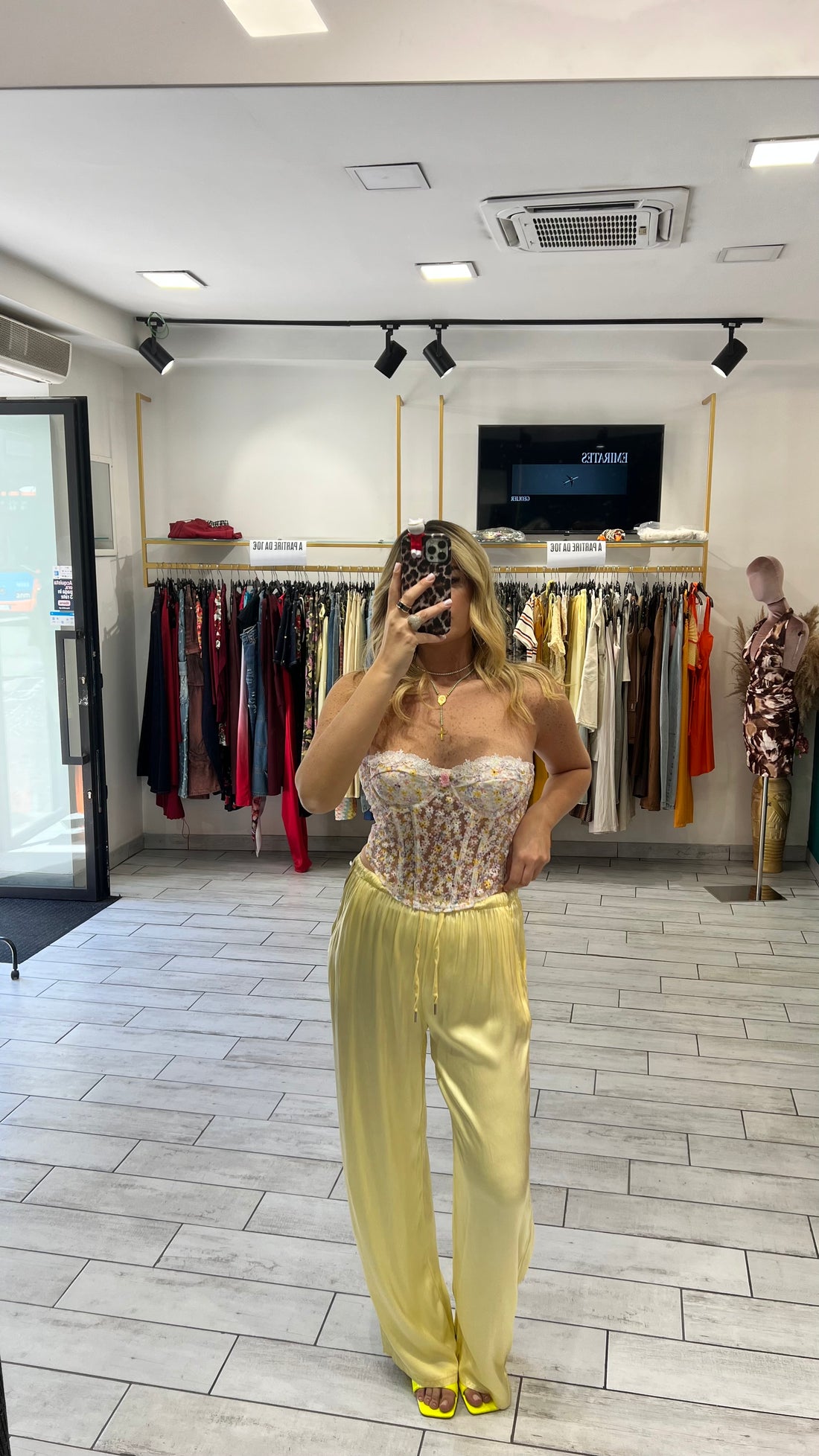 Pantalone Satin Giallo