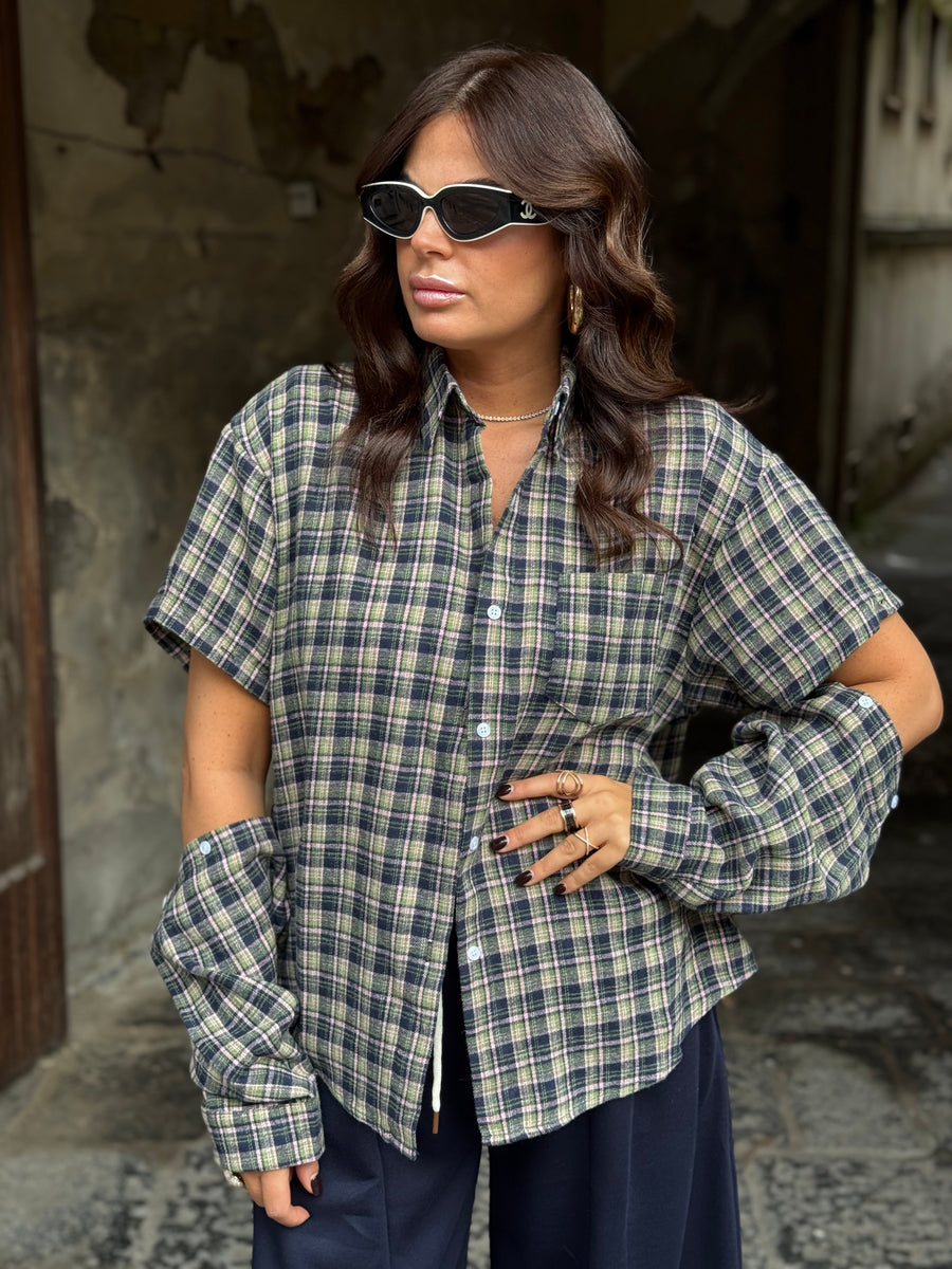 Camicia Willy Verde/Blu