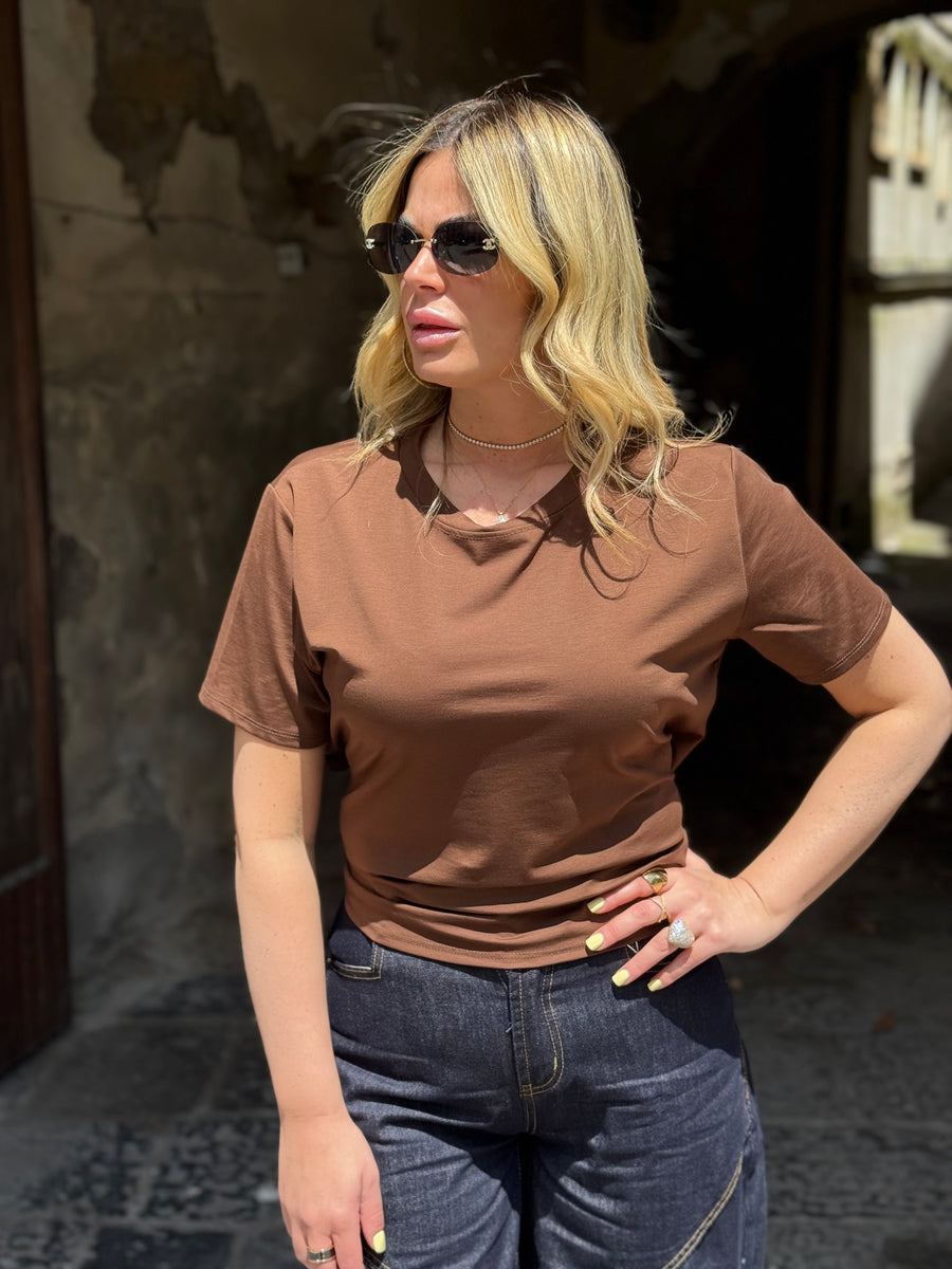 T-Shirt Alaia Marrone