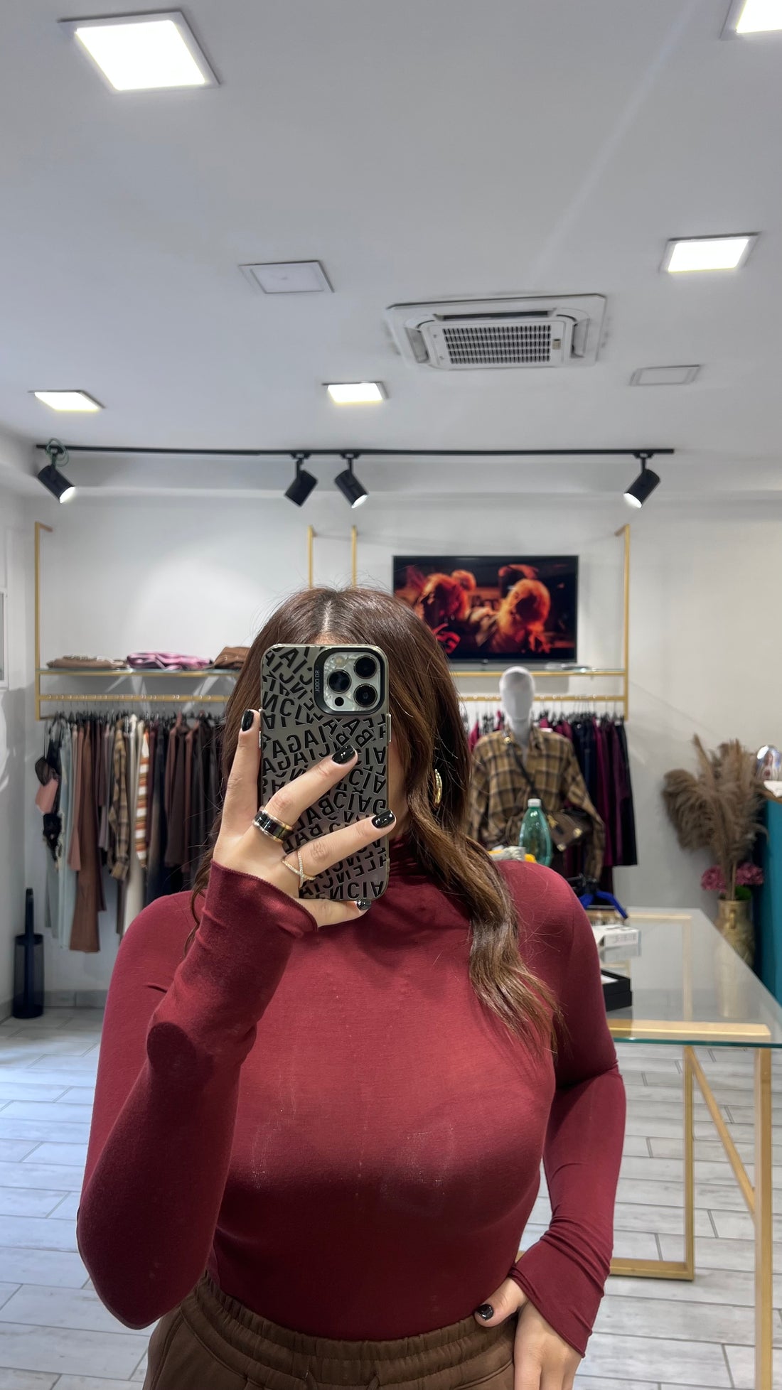 Maglia Manuela a collo alto Bordo