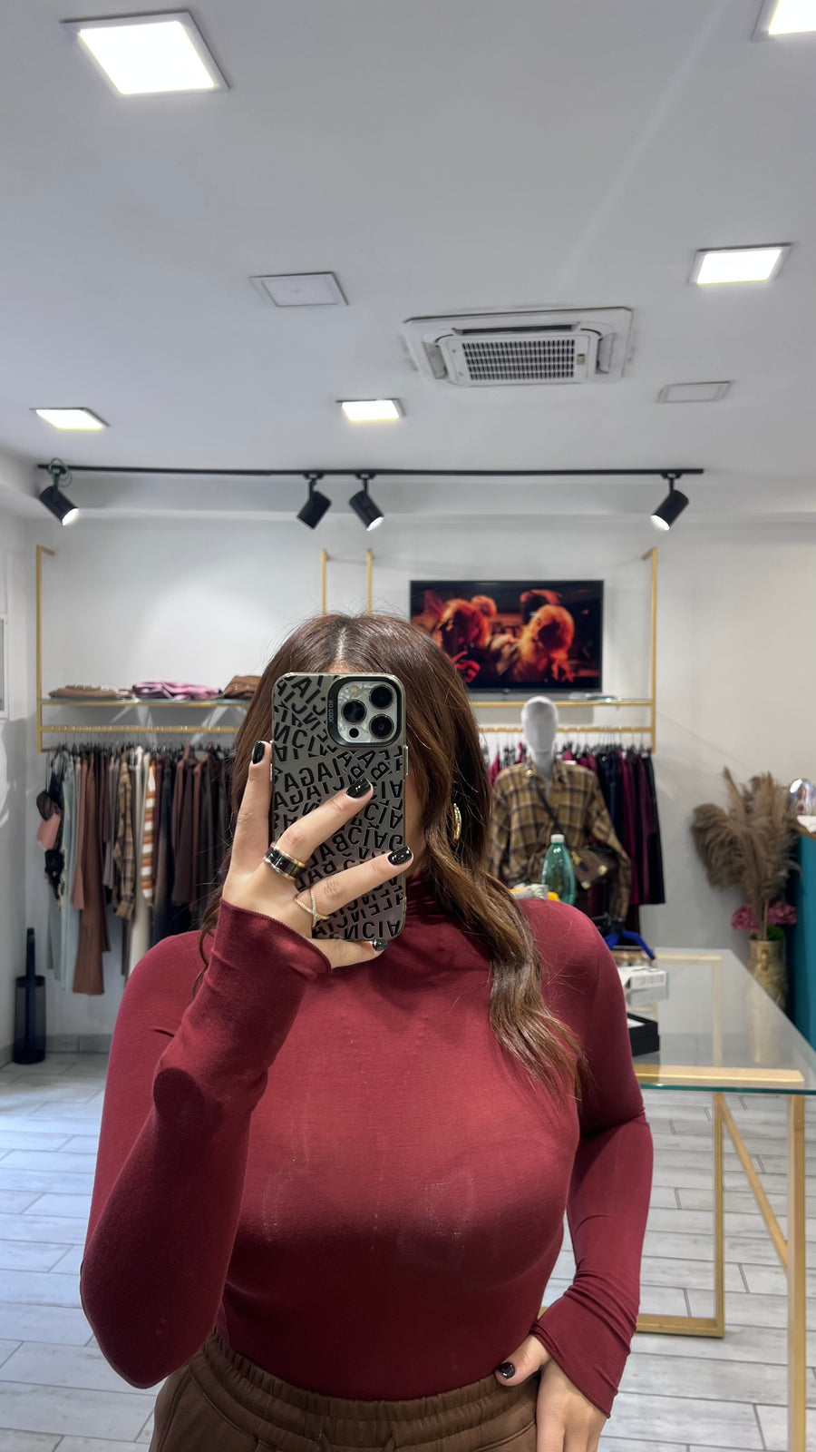 Maglia Manuela a collo alto Bordo