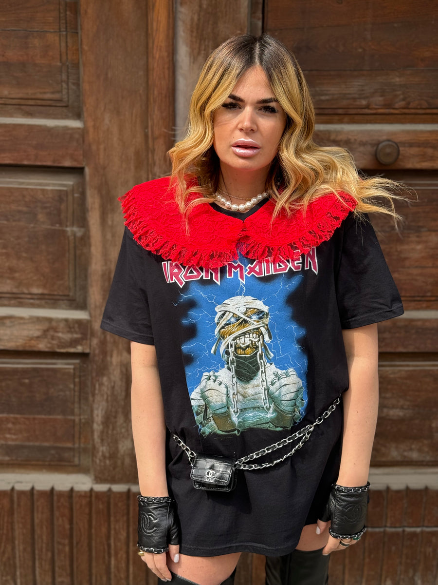 T-Shirt Rock Iron Maiden RedBlue