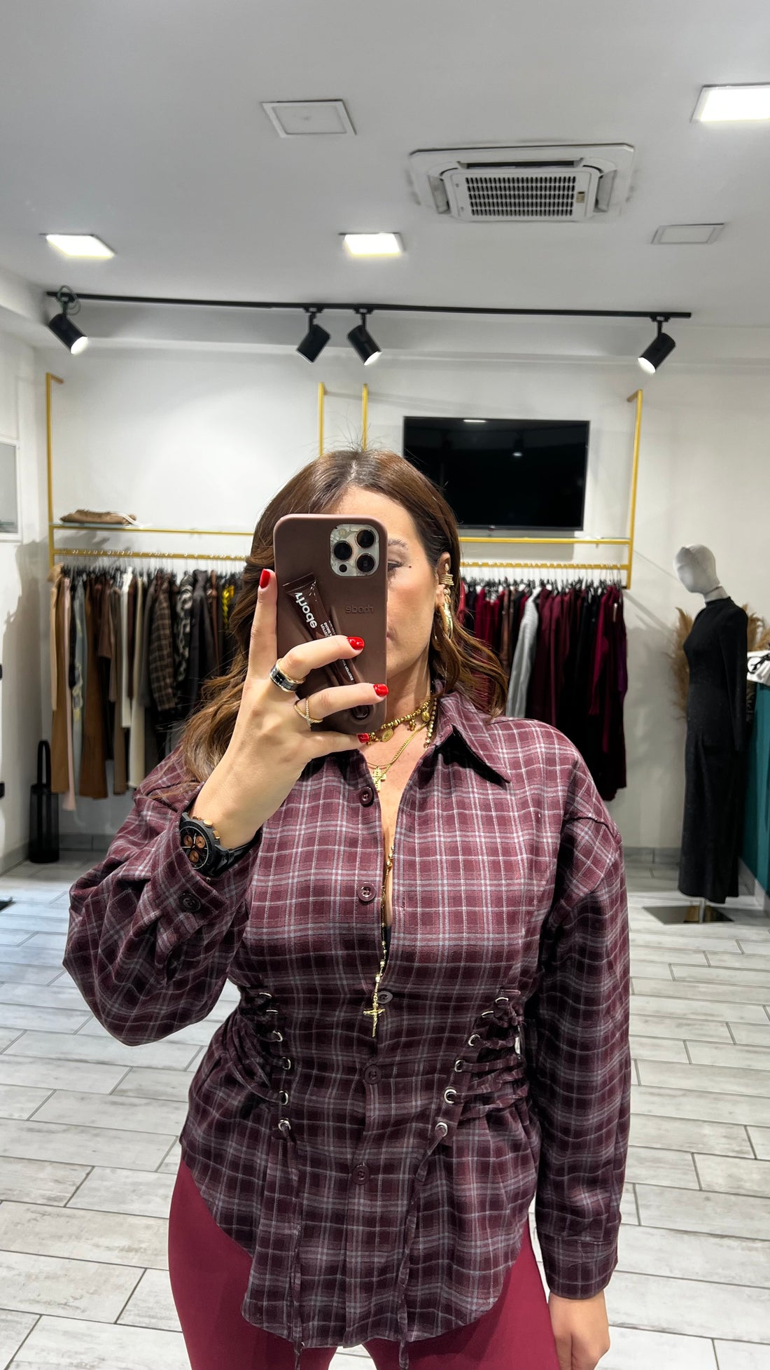 Camicia Kamilah Bordo