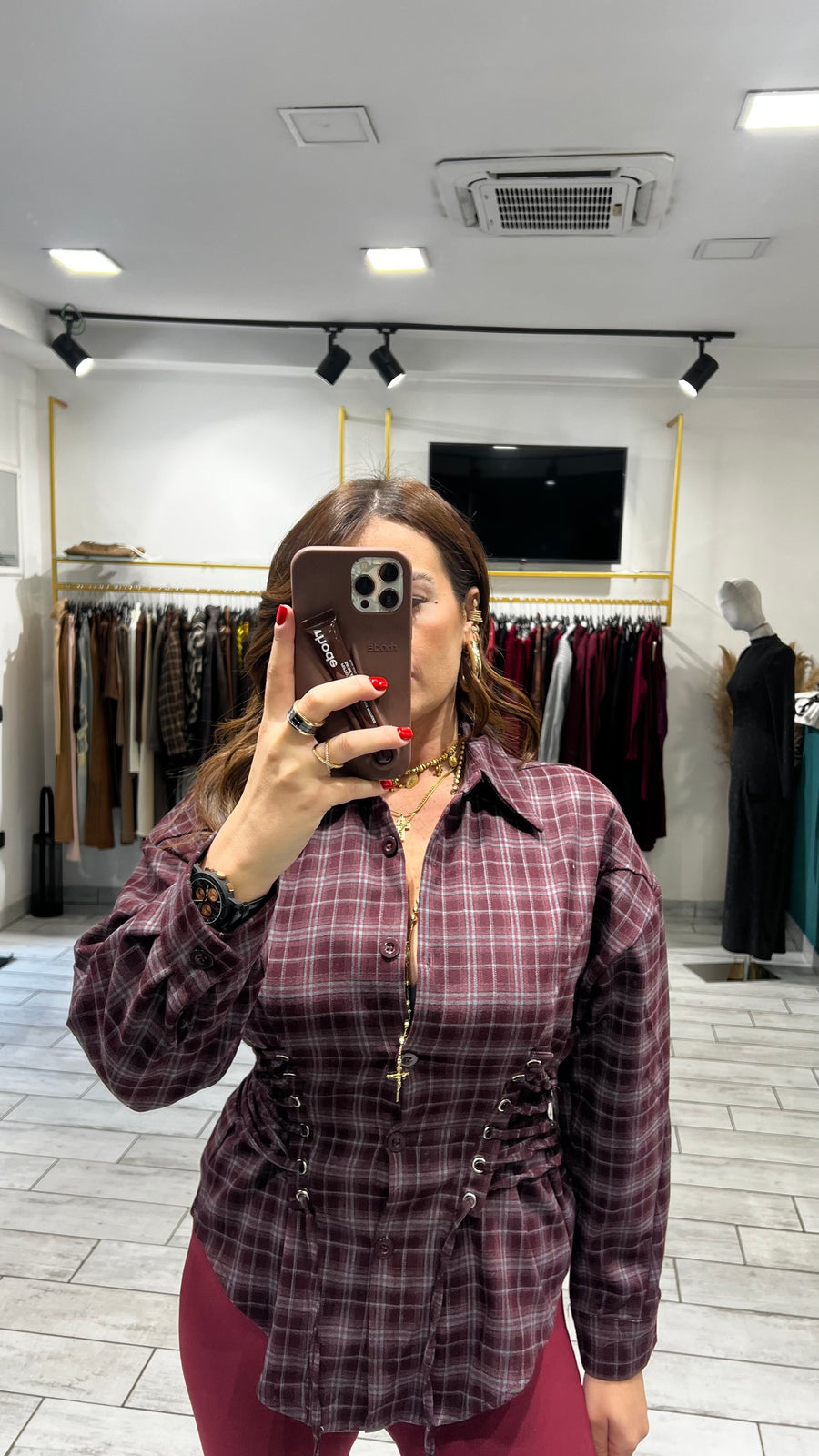 Camicia Kamilah Bordo