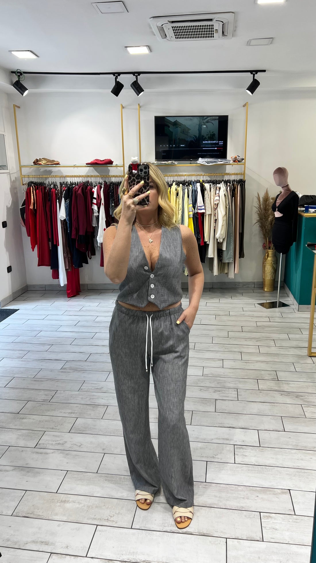 Coordinato Nicole Grigio Bruciato