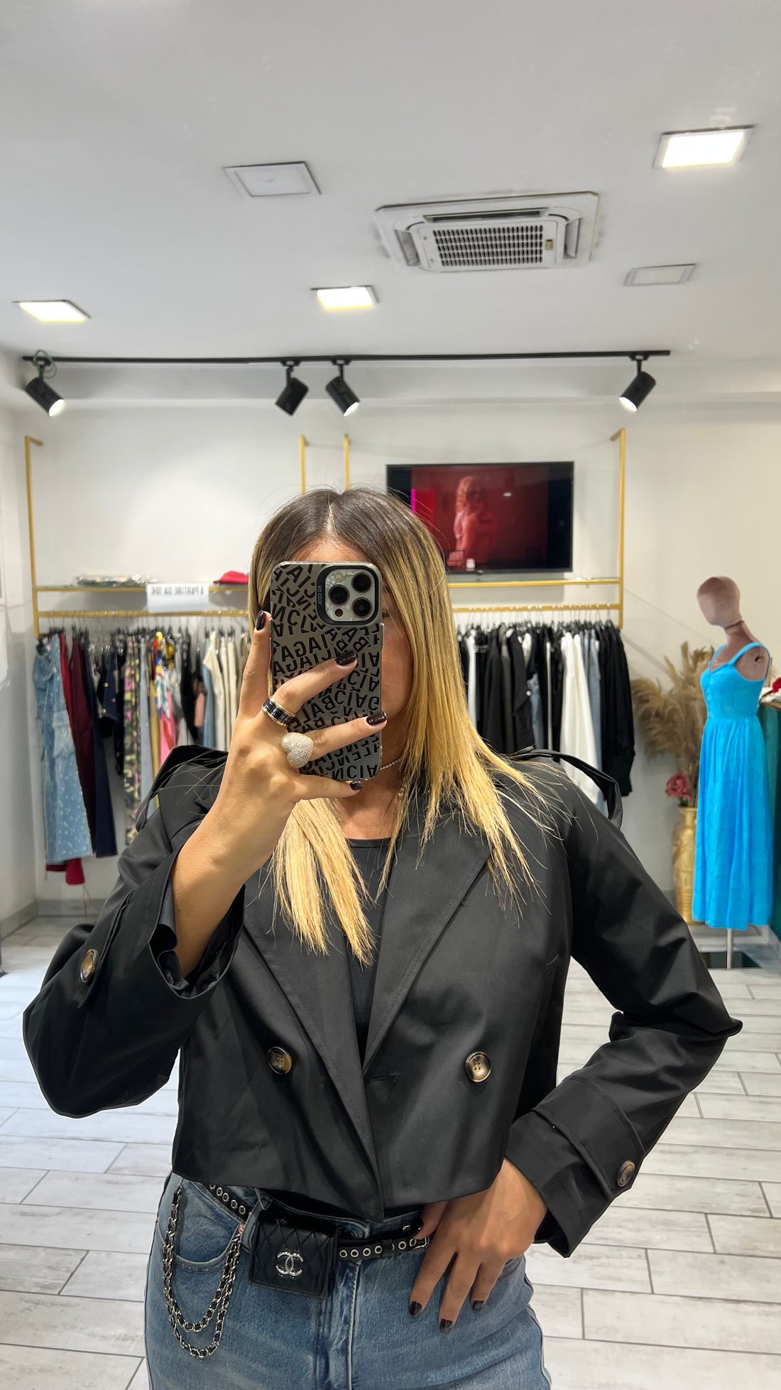 Trench Crop Mity Nero