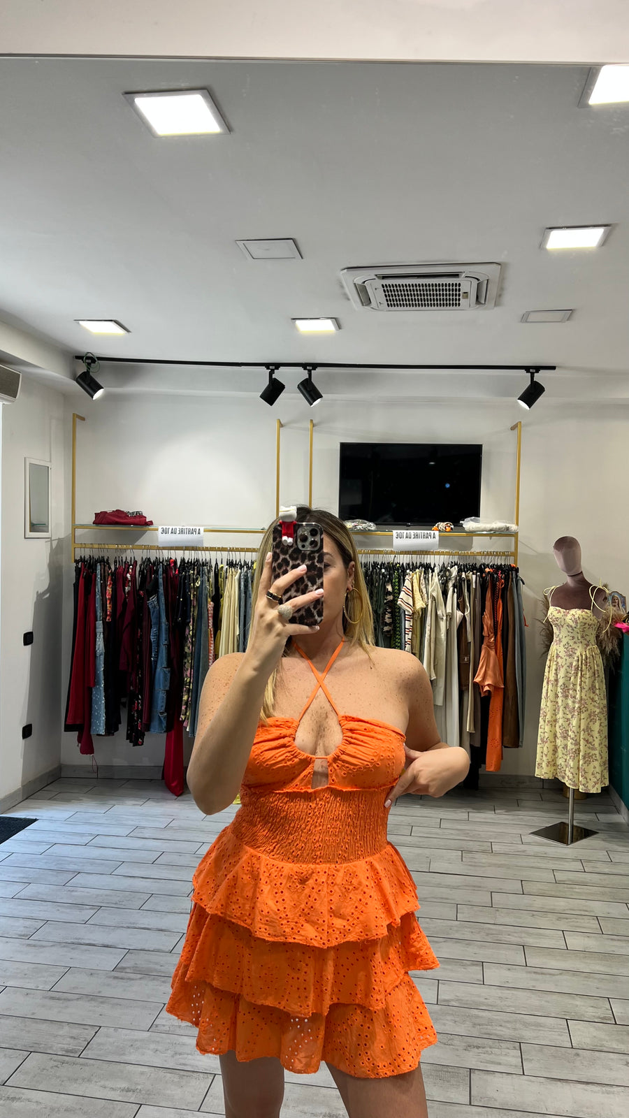 Mini Dress San Gallo Arancio
