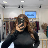 Maglia Manuela a collo alto Nera