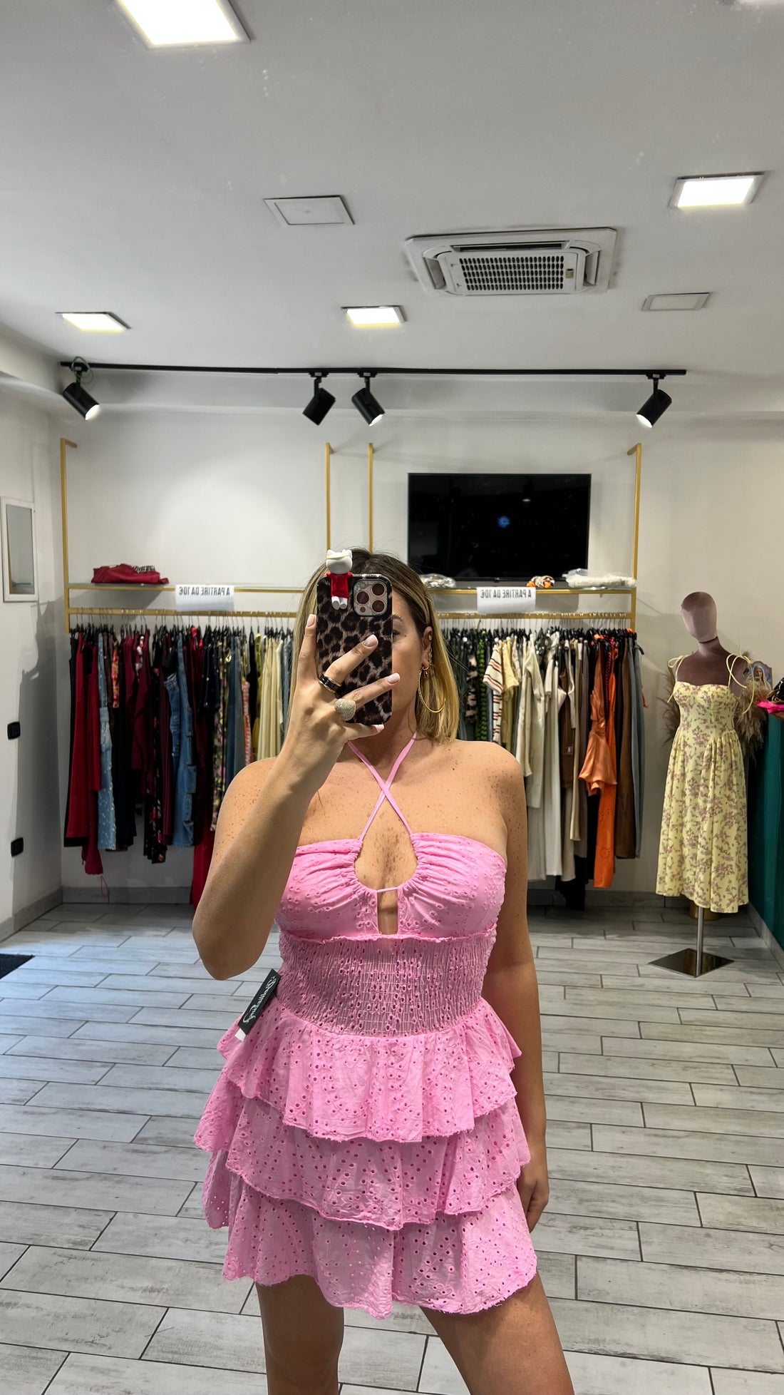 Mini Dress San Gallo Rosa