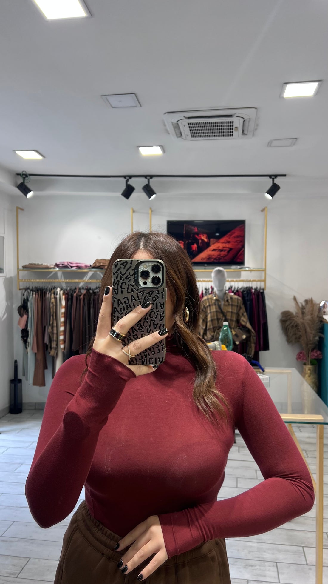 Maglia Manuela a collo alto Bordo