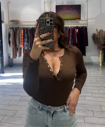 Maglia Serafina Marrone