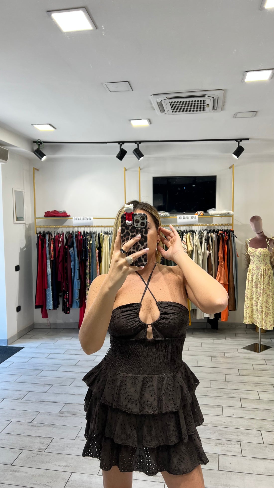 Mini Dress San Gallo Marrone