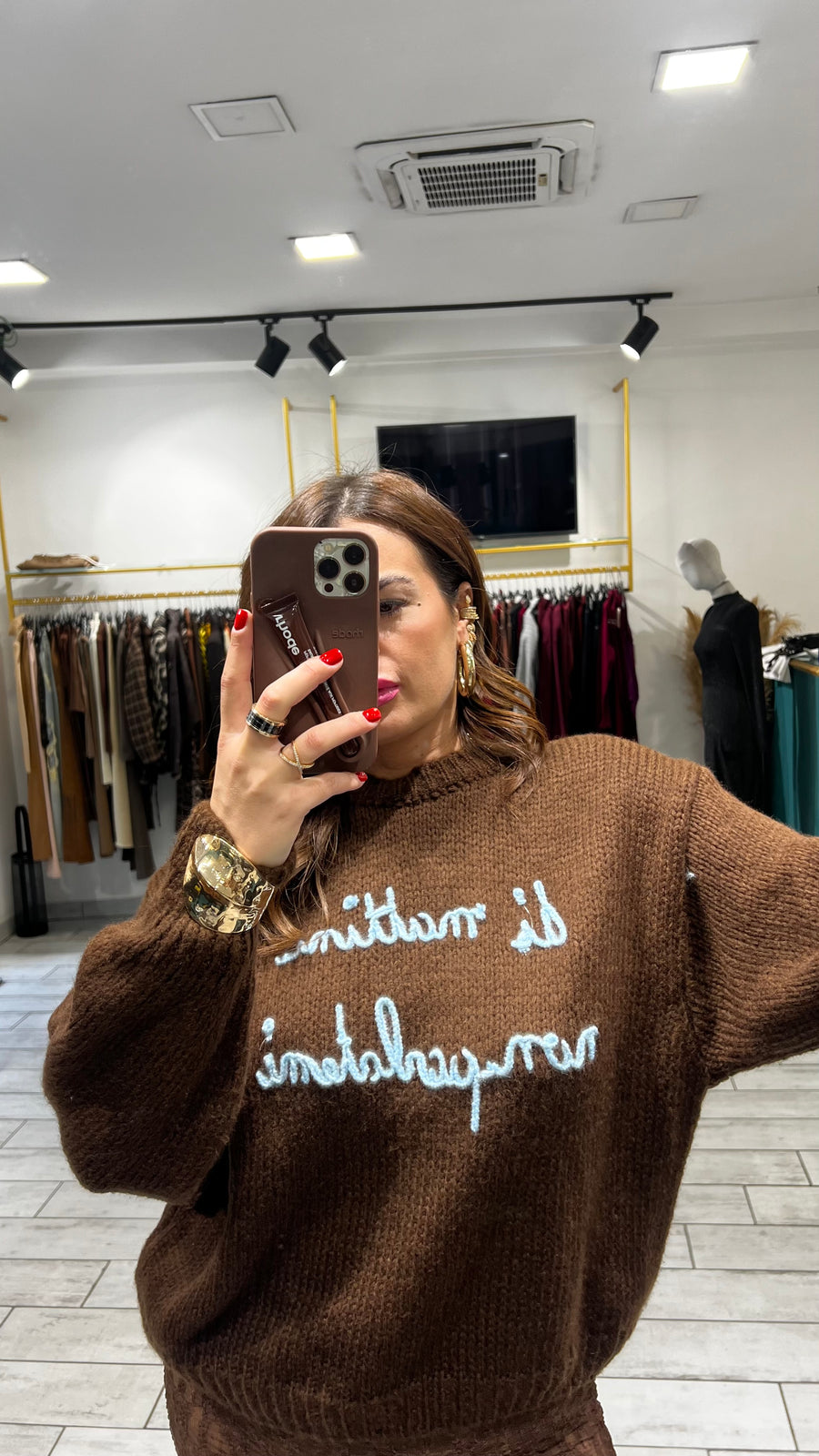 Maglione Arwen Marrone