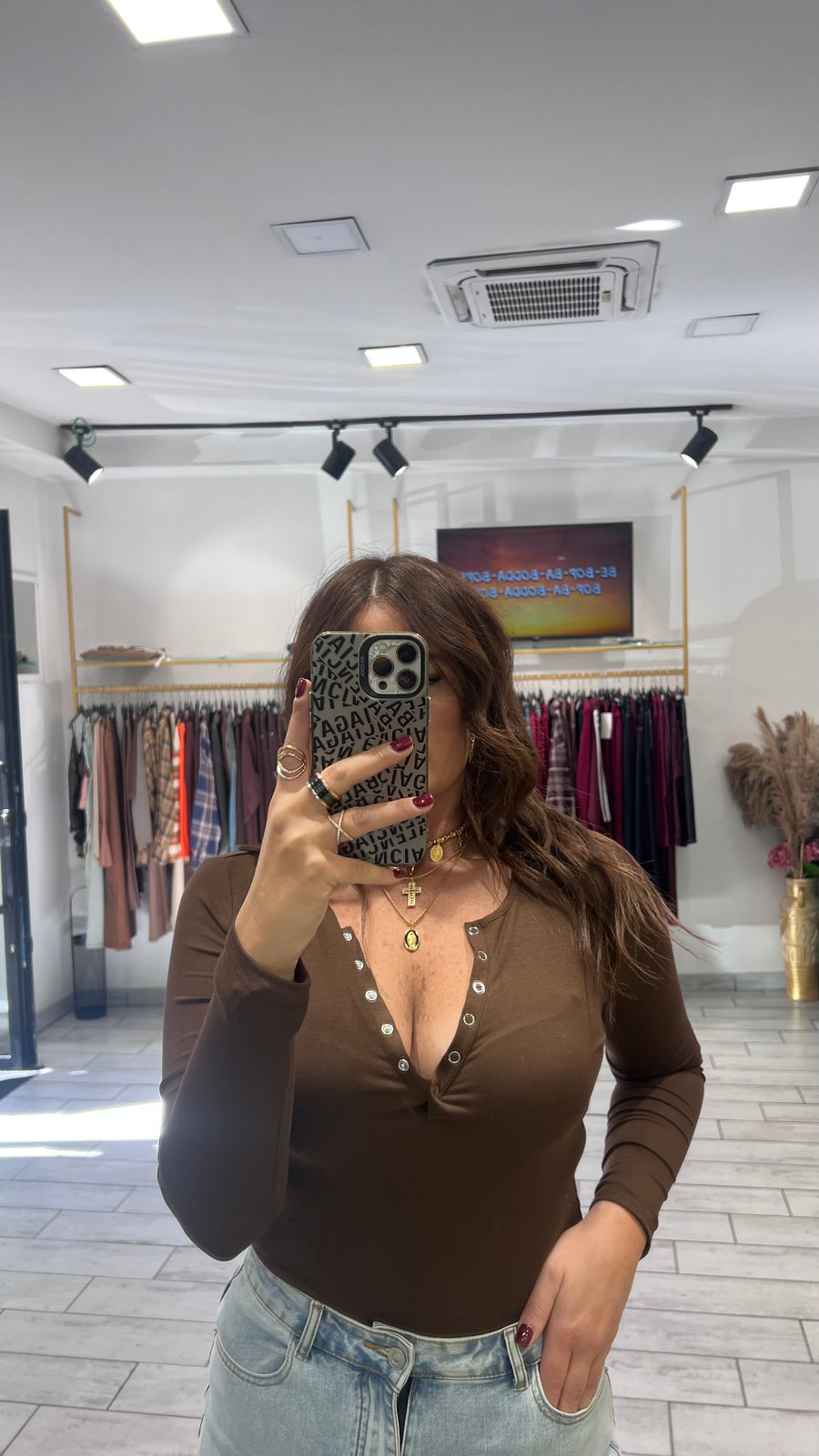 Maglia Serafina Marrone