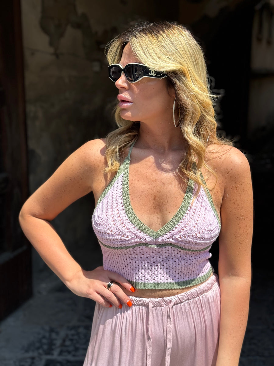 Top in filo Rosa