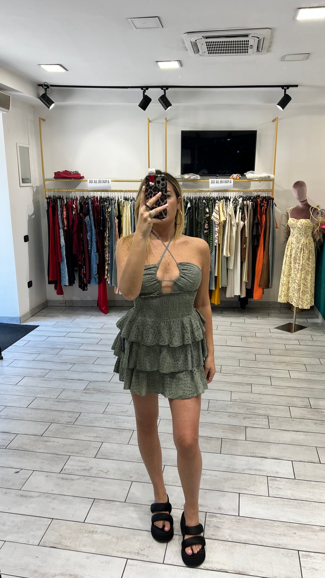 Mini Dress San Gallo Verde