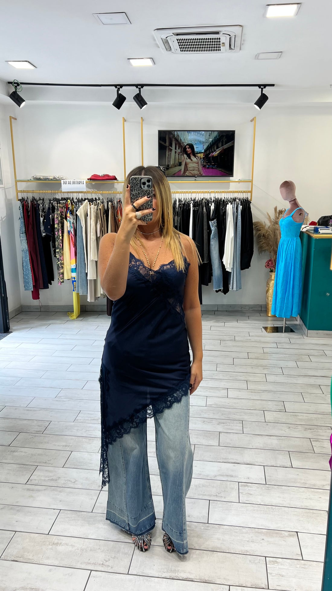 Mini Dress Shiry in raso