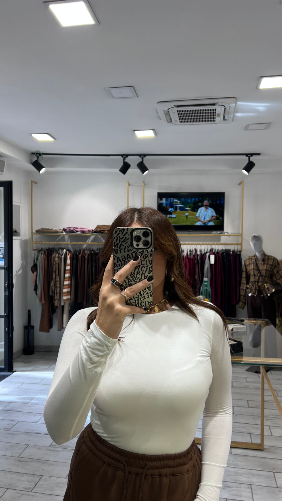 Maglia Carly a girocollo Bianca