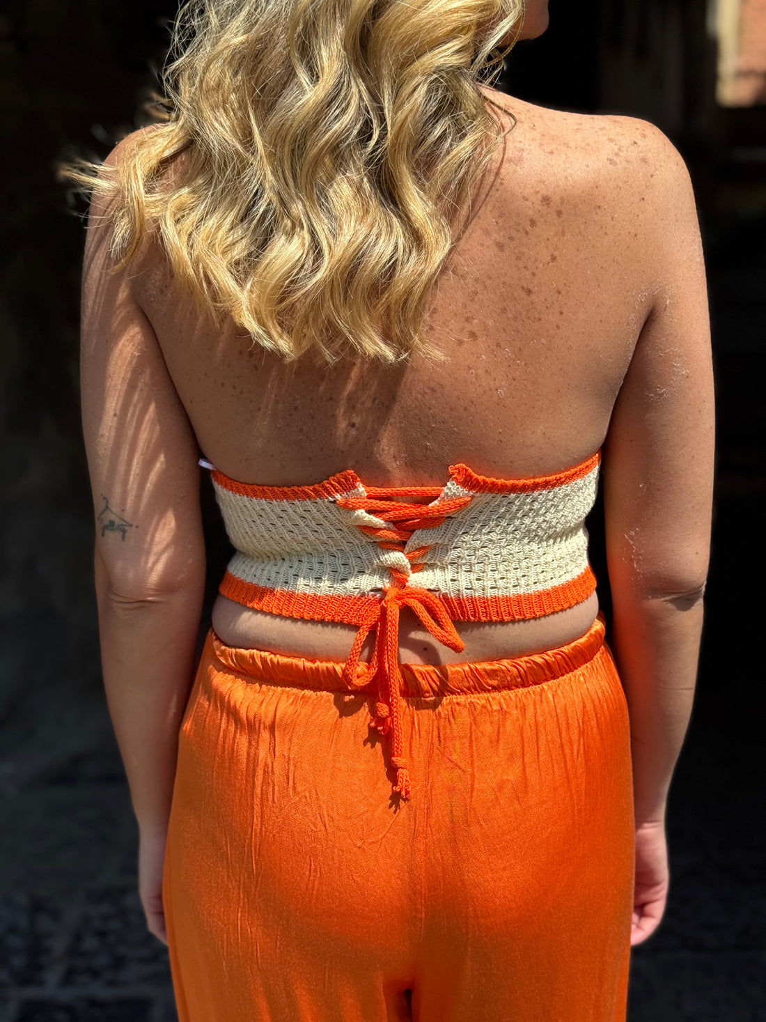 Top in filo Arancio