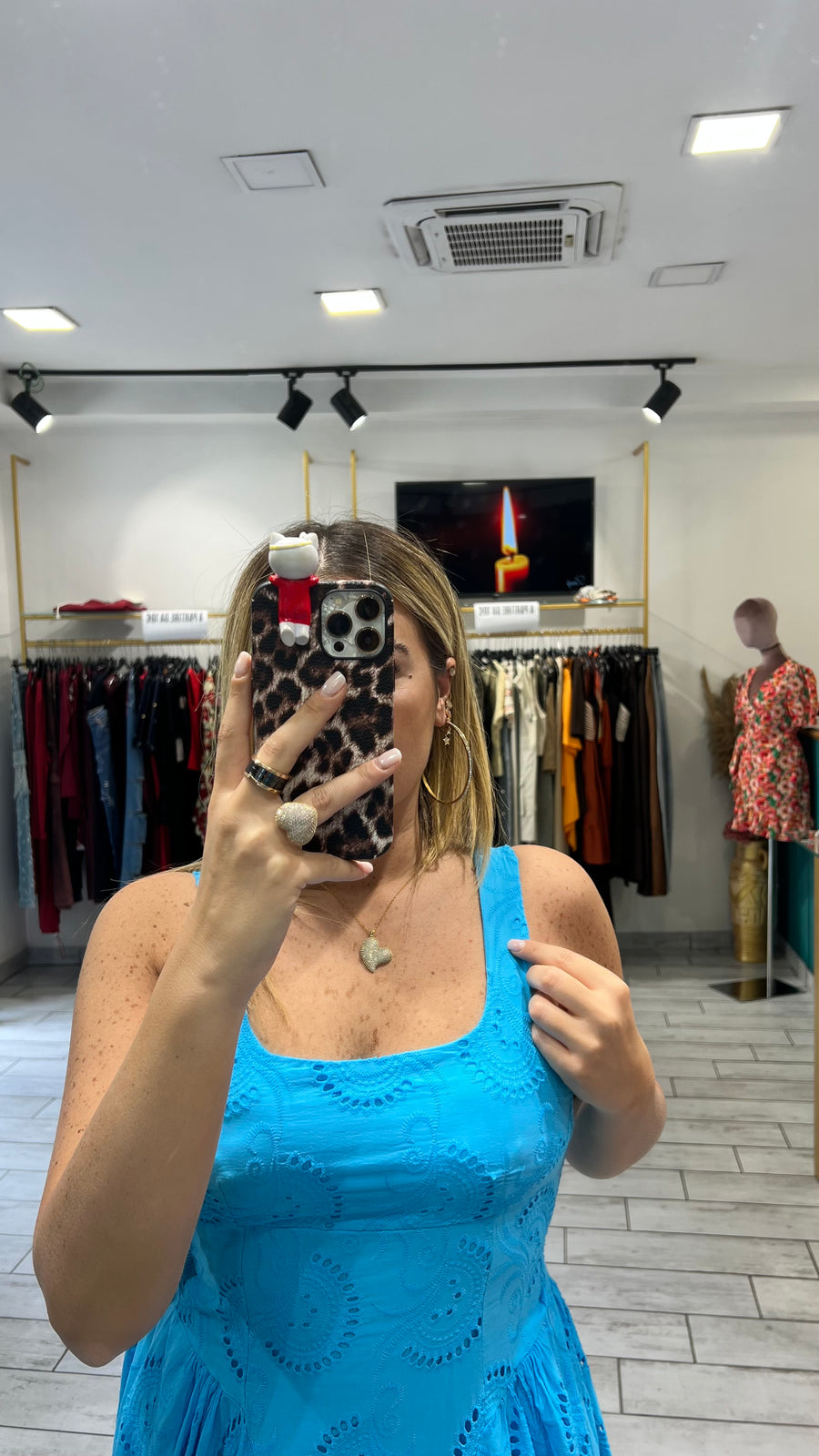 Dress Syl Turchese in pizzo San Gallo
