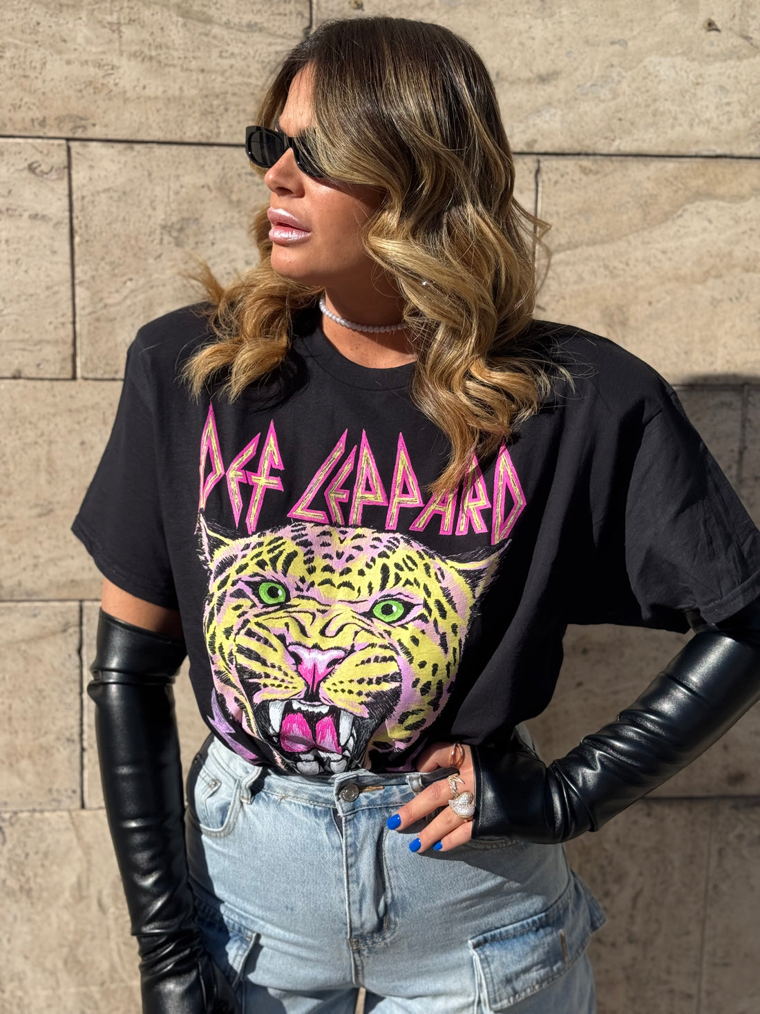 Set T-Shirt Rock Def Leppard con Bustino