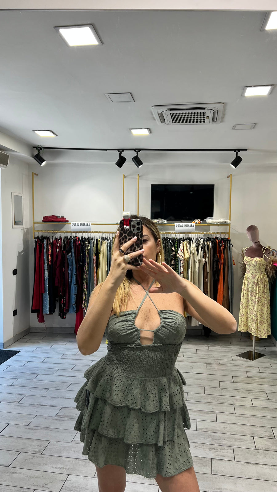 Mini Dress San Gallo Verde